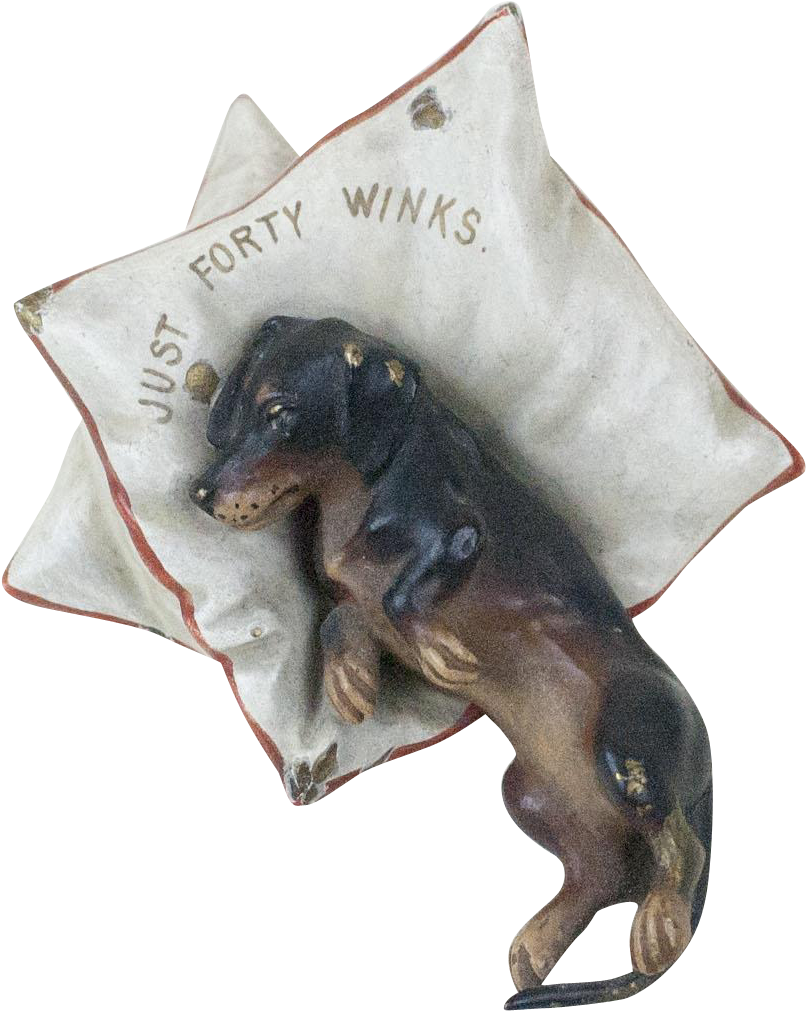 Dachshund Restingon Pillow Figurine