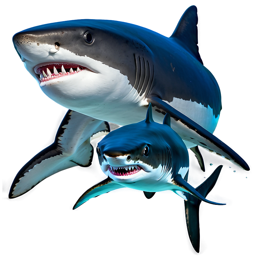 Daddy Shark Family PNG 15 PNG image with a transparent background, free high-resolution download