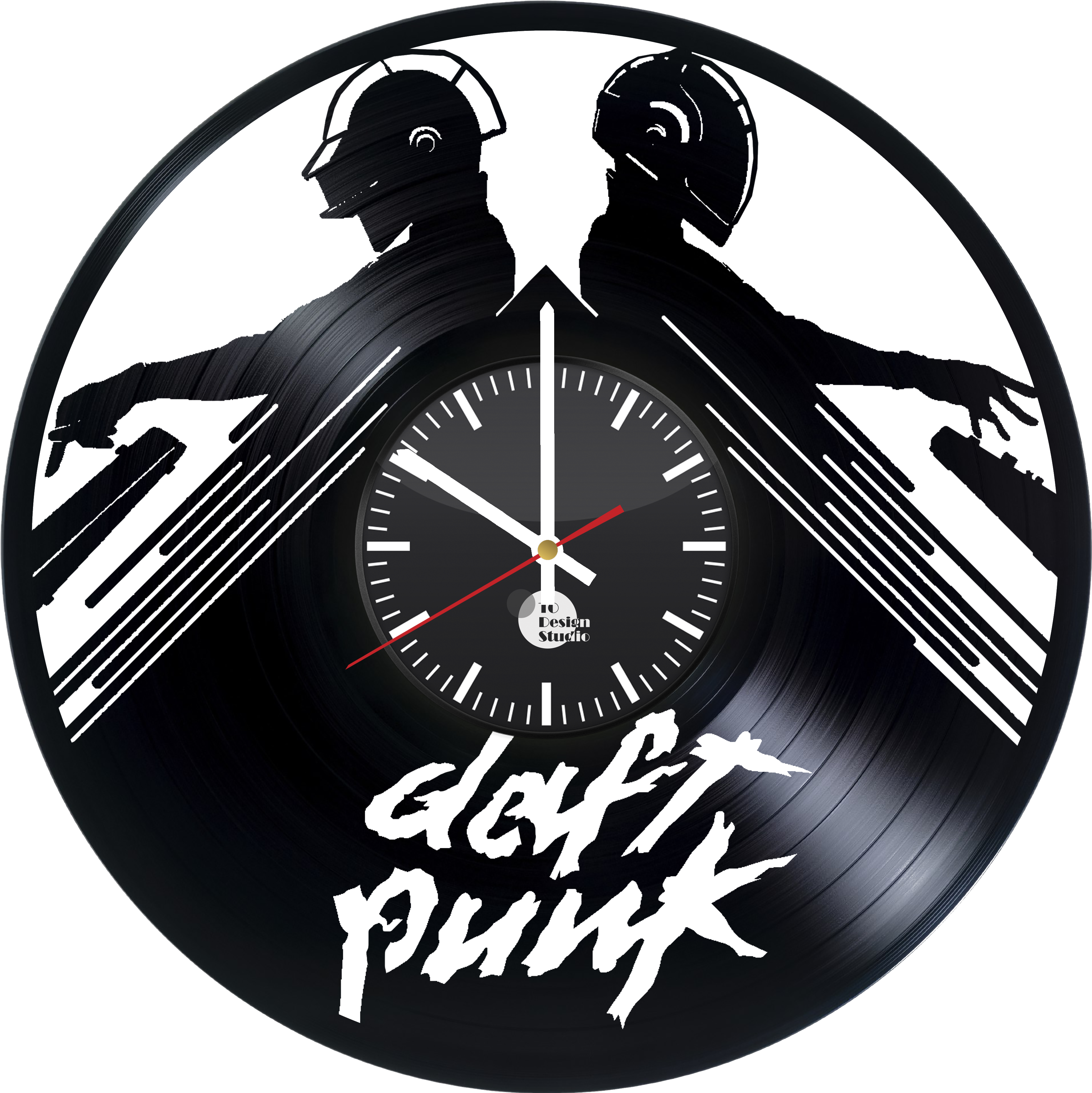 Daft Punk Handmade Vinyl Record Wall Clock Big - Daft Punk Aesthetic, HD Png Download PNG with transparent background