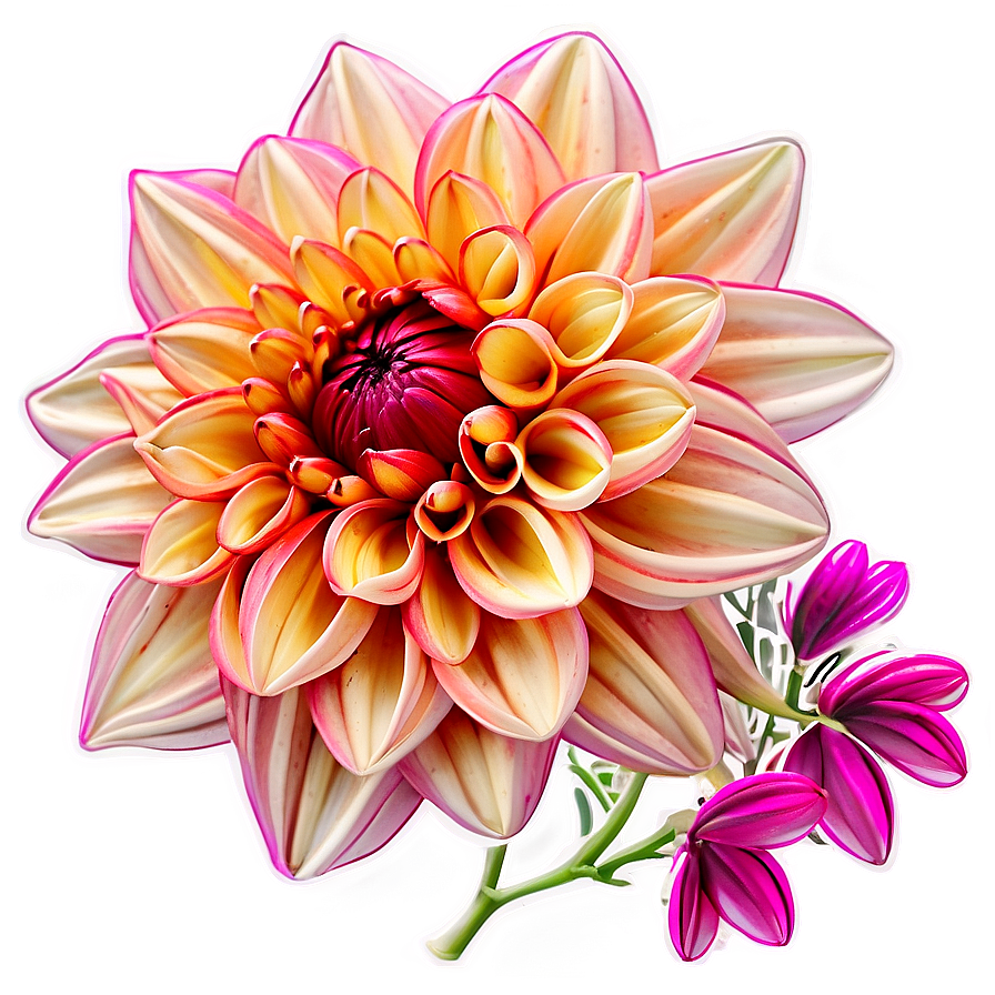 Dahlia Floral Emblem Png And