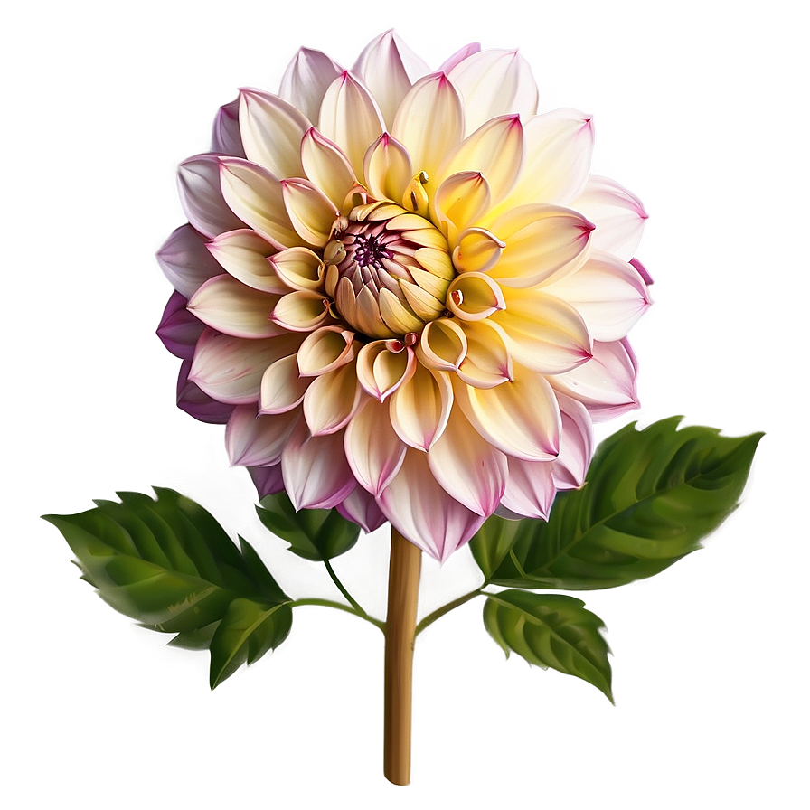 Dahlia Flower Illustration PNG 06112024 PNG with transparent background
