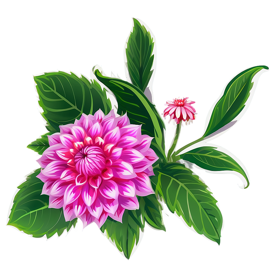 Dahlia Flower Illustration PNG gjl PNG with transparent background