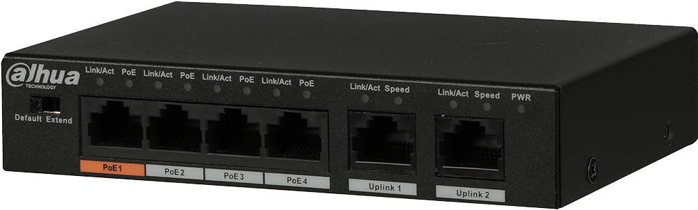 Dahua 4 Port Poe Switch, HD Png Download PNG with transparent background
