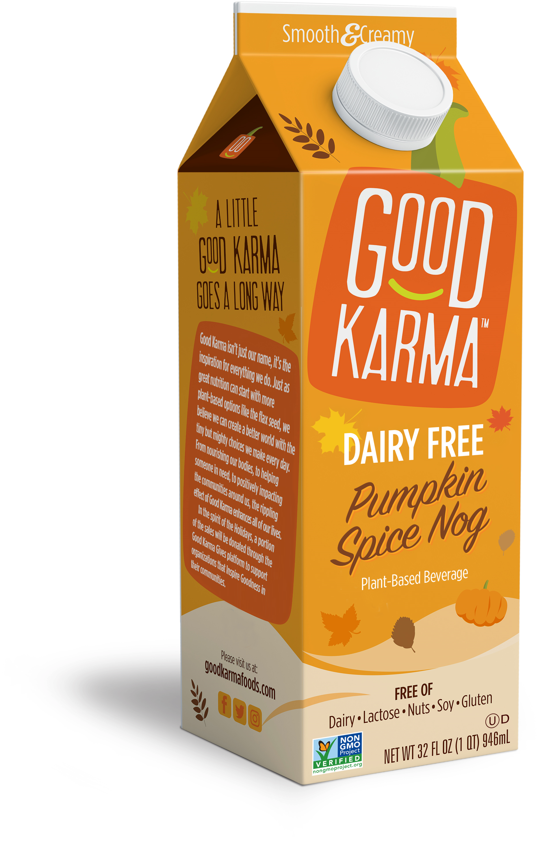 Dairy Free Pumpkin Spice Nog Carton