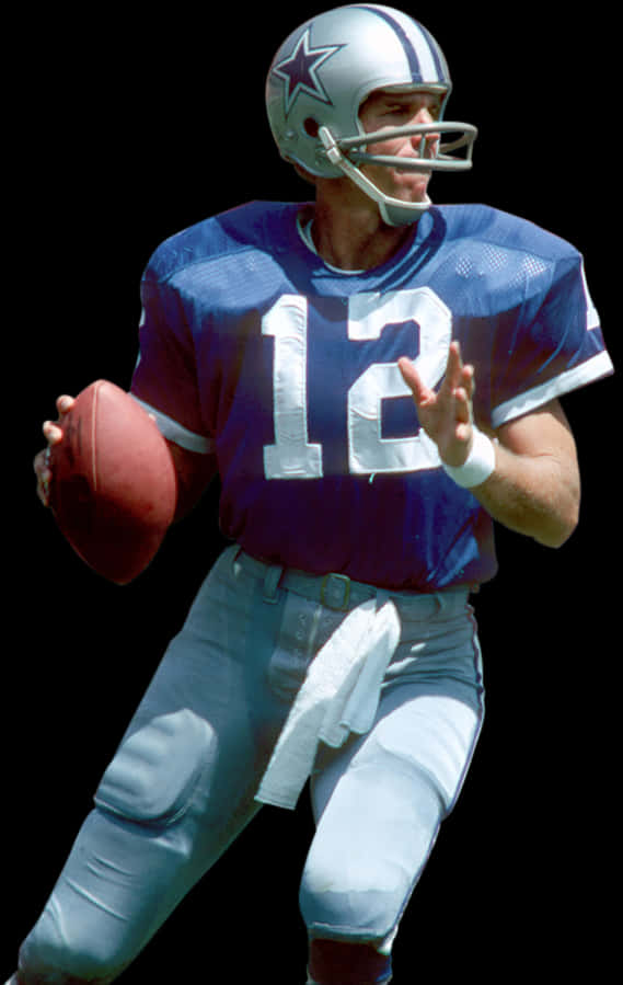 Dallas Cowboys Quarterback Number12 PNG with transparent background