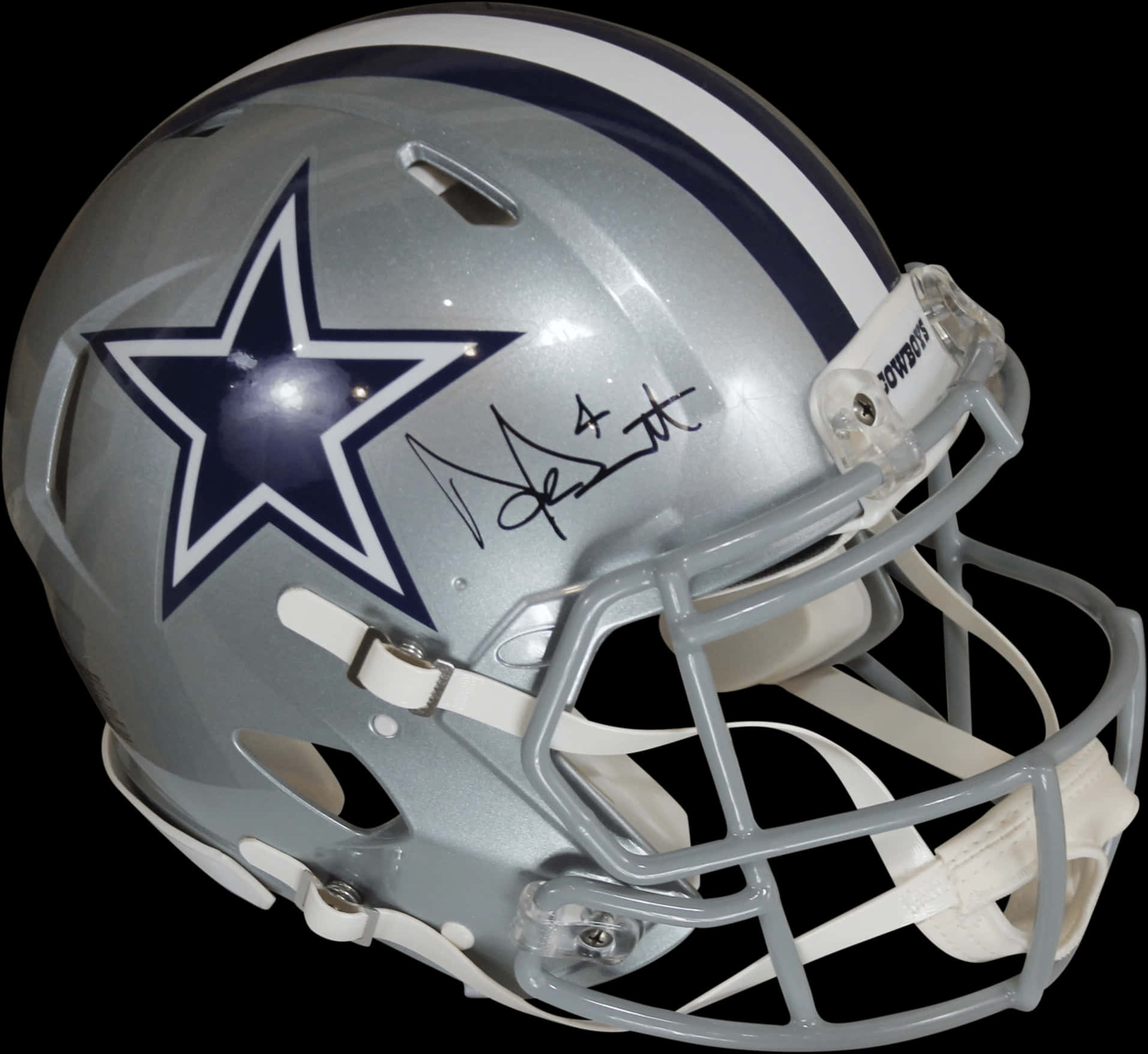 Dallas Cowboys Signed Helmet PNG with transparent background