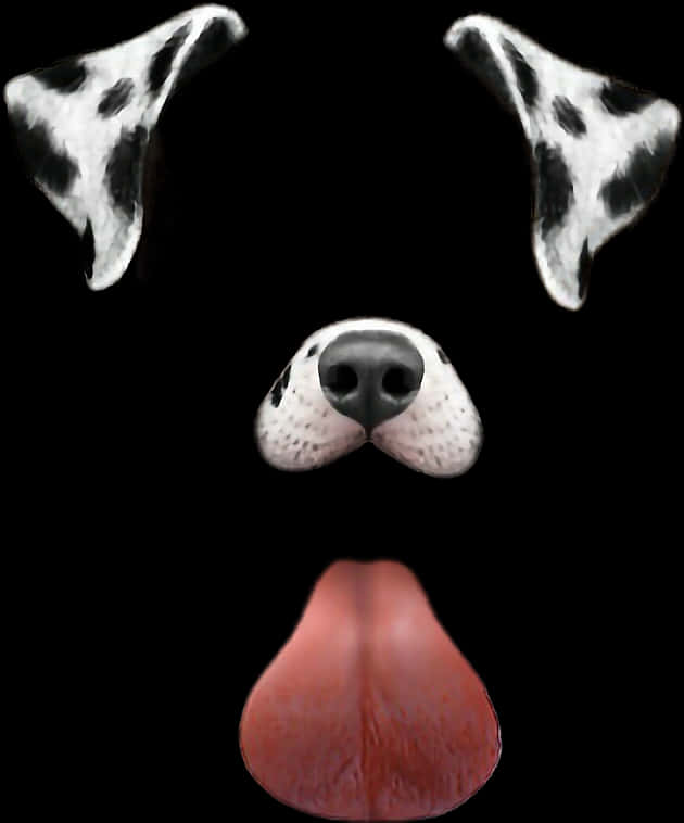 Dalmatian Dog Snapchat Filter Elements PNG with transparent background