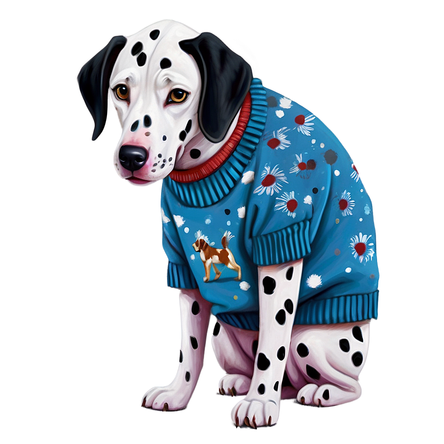 Dalmatian In A Sweater Png 6