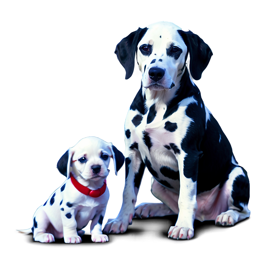 Dalmatian Mom And Puppies Png Prc