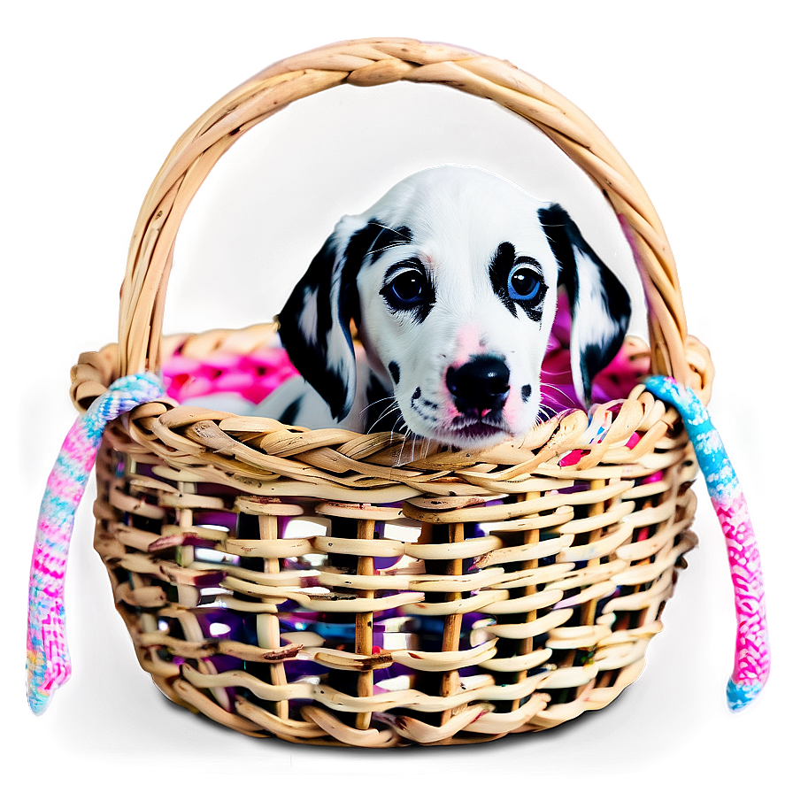 Dalmatian Puppy Basket Png Ijh