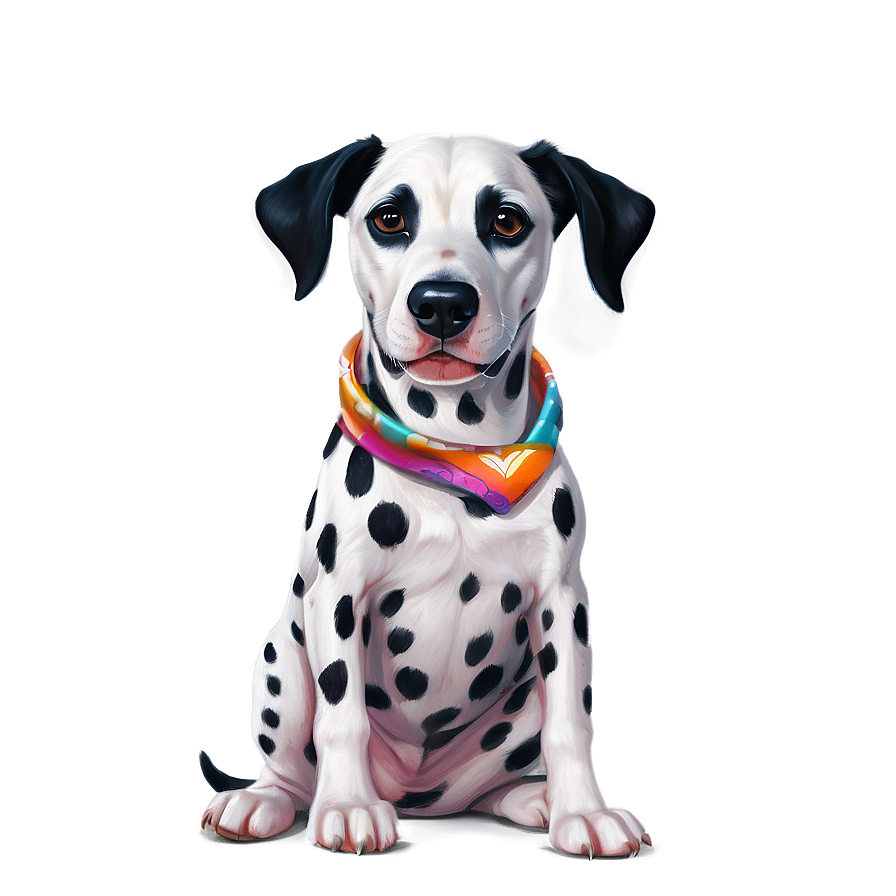 Dalmatian Wearing Bandana Png 06232024