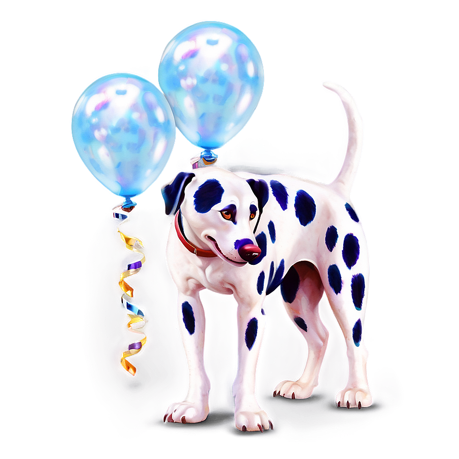 Dalmatian With Balloons Png 57