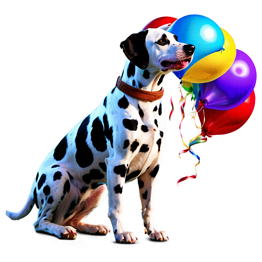 Dalmatian With Balloons Png Ddo