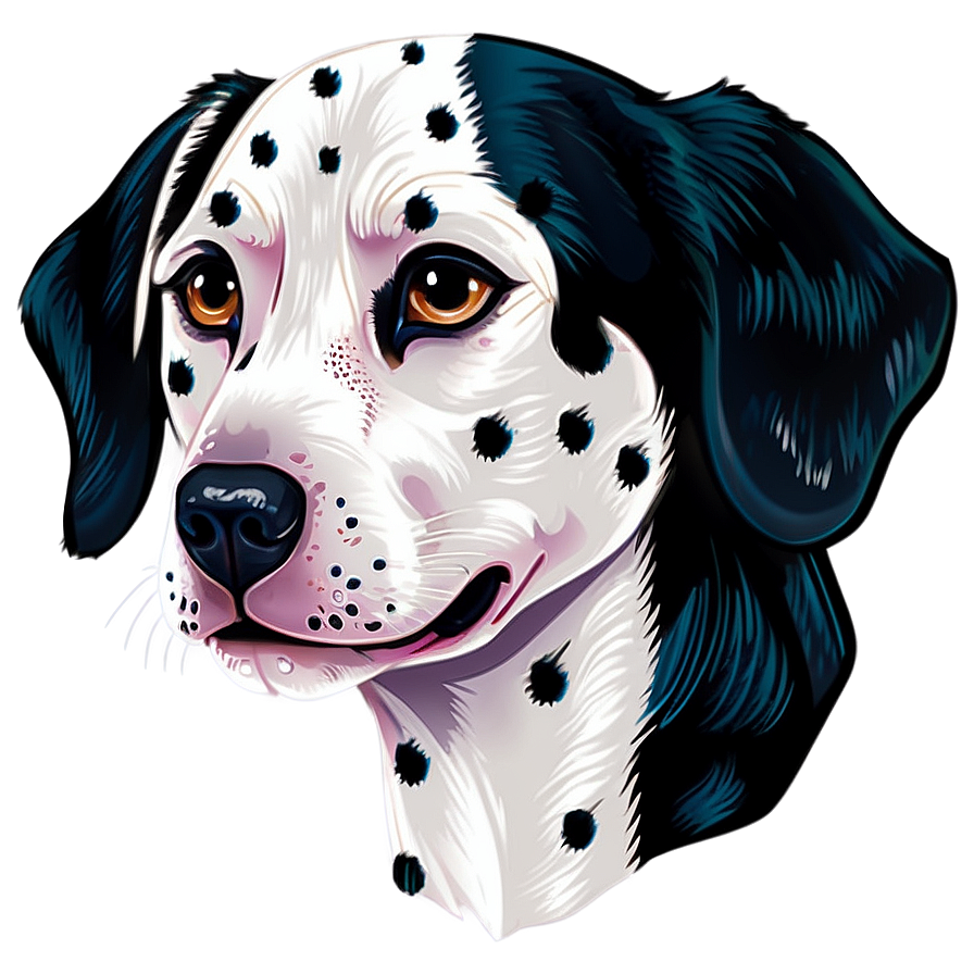 Dalmatian With Heart Spots Png 06232024