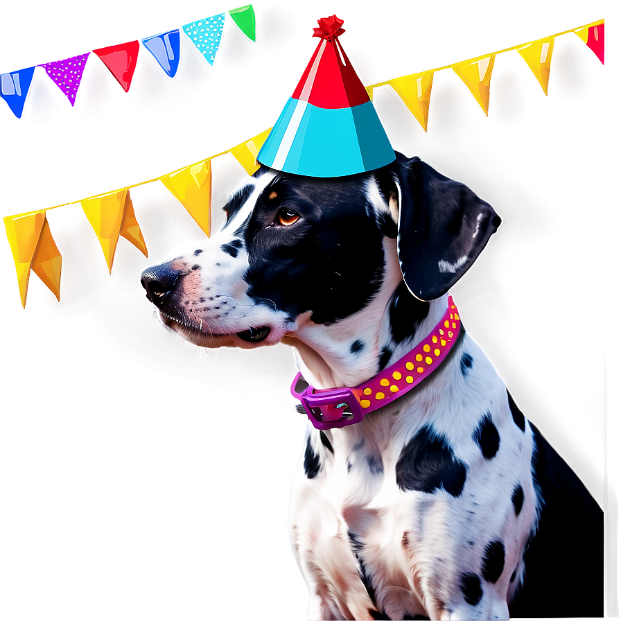 Dalmatian With Party Hat Png Lqn