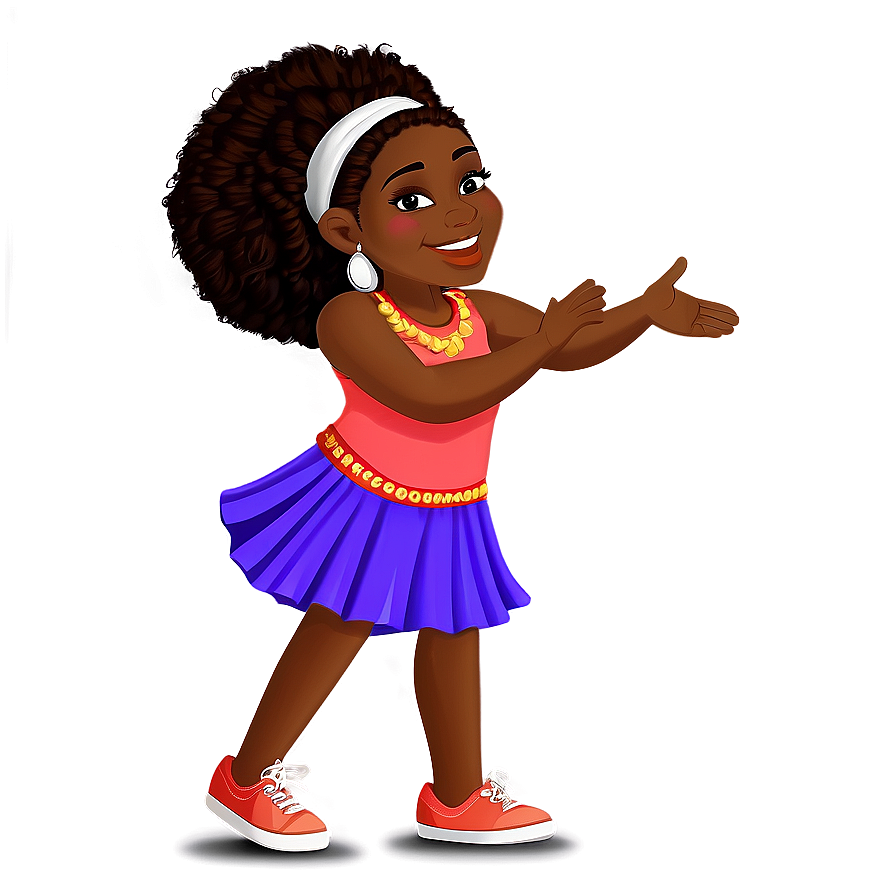 Dancing Black Girl Cartoon Png Veb