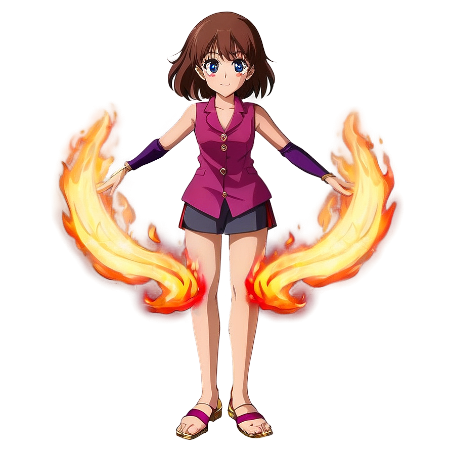 Dancing Flames Anime Png 06252024