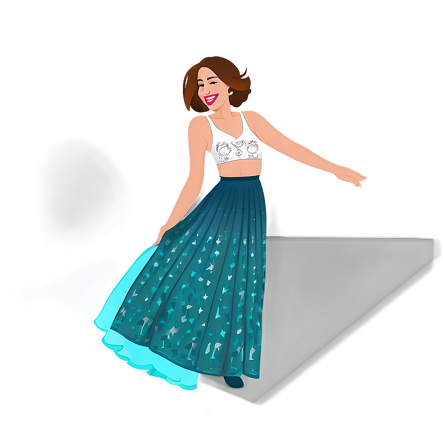 Dancing Lady With Brown Hair Png Wfm