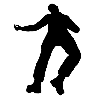 Dancing Silhouette Graphic PNG with transparent background