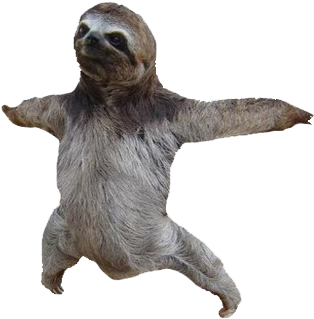 Dancing Sloth Transparent Background