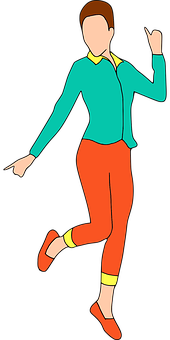 Dancing Woman Cartoon Illustration