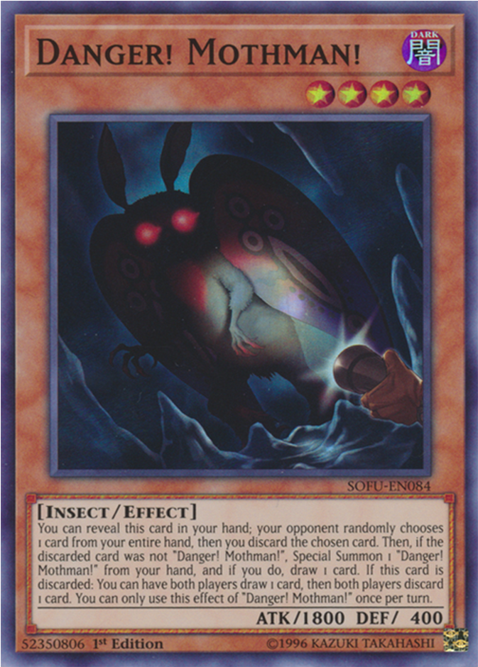 Danger Mothman Yu Gi Oh Card