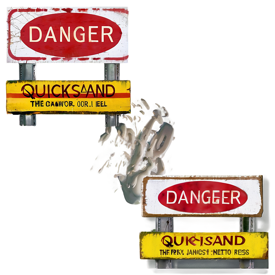 Danger Quicksand Sign Png 06112024