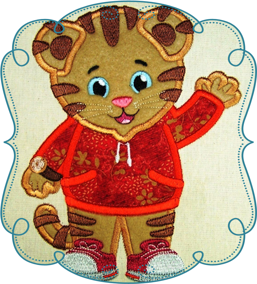 Daniel Tiger Embroidered Character