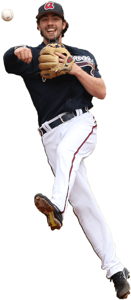 Dansby Swanson Throwing A Ball Png Image - Atlanta Braves Players Png, Transparent Png PNG with transparent background