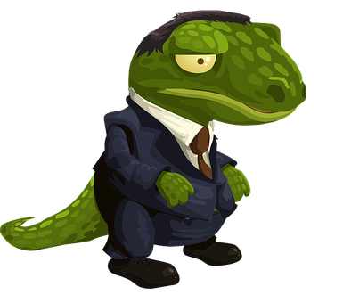 Dapper  Alligator  Cartoon  Character PNG with transparent background