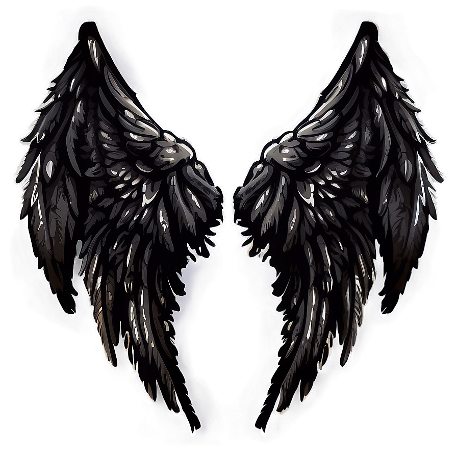 Dark Angel Wings Clipart PNG 06232024 PNG with transparent background