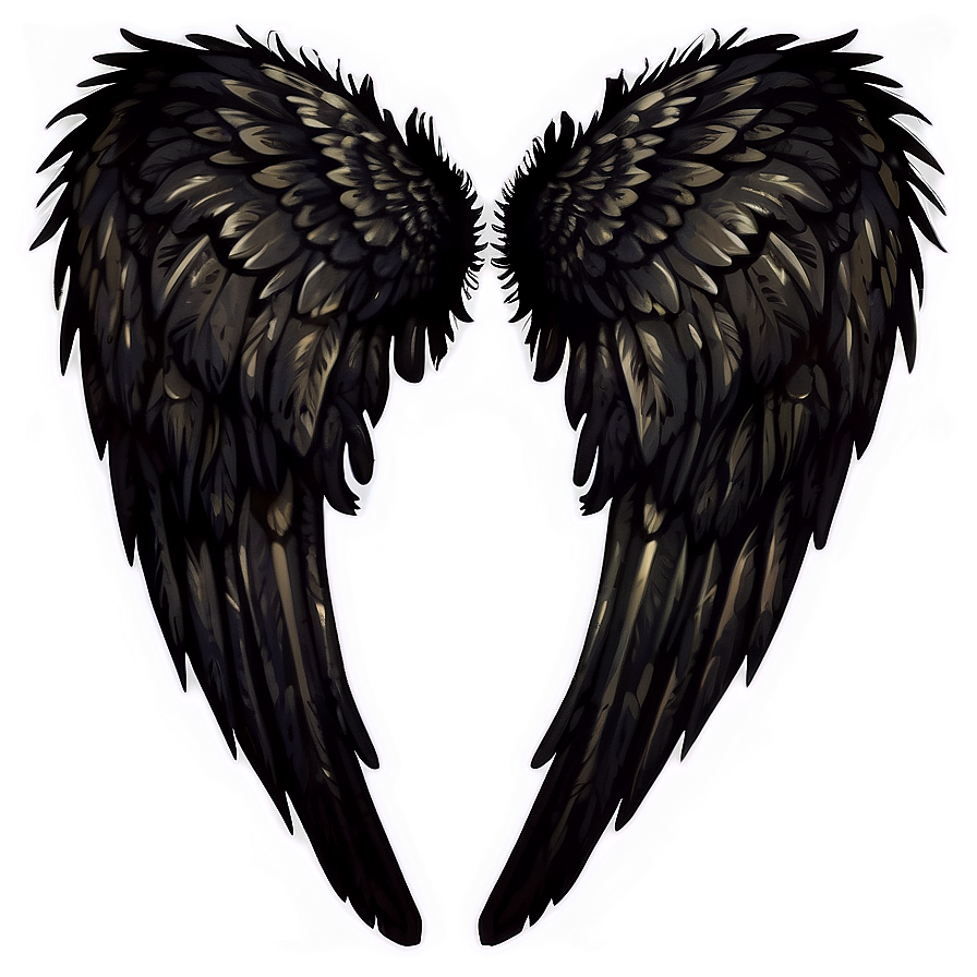 Dark Angel Wings Clipart PNG 06232024 PNG with transparent background