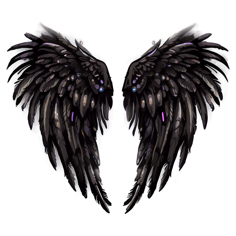 Dark Angel Wings Clipart PNG dra PNG with transparent background