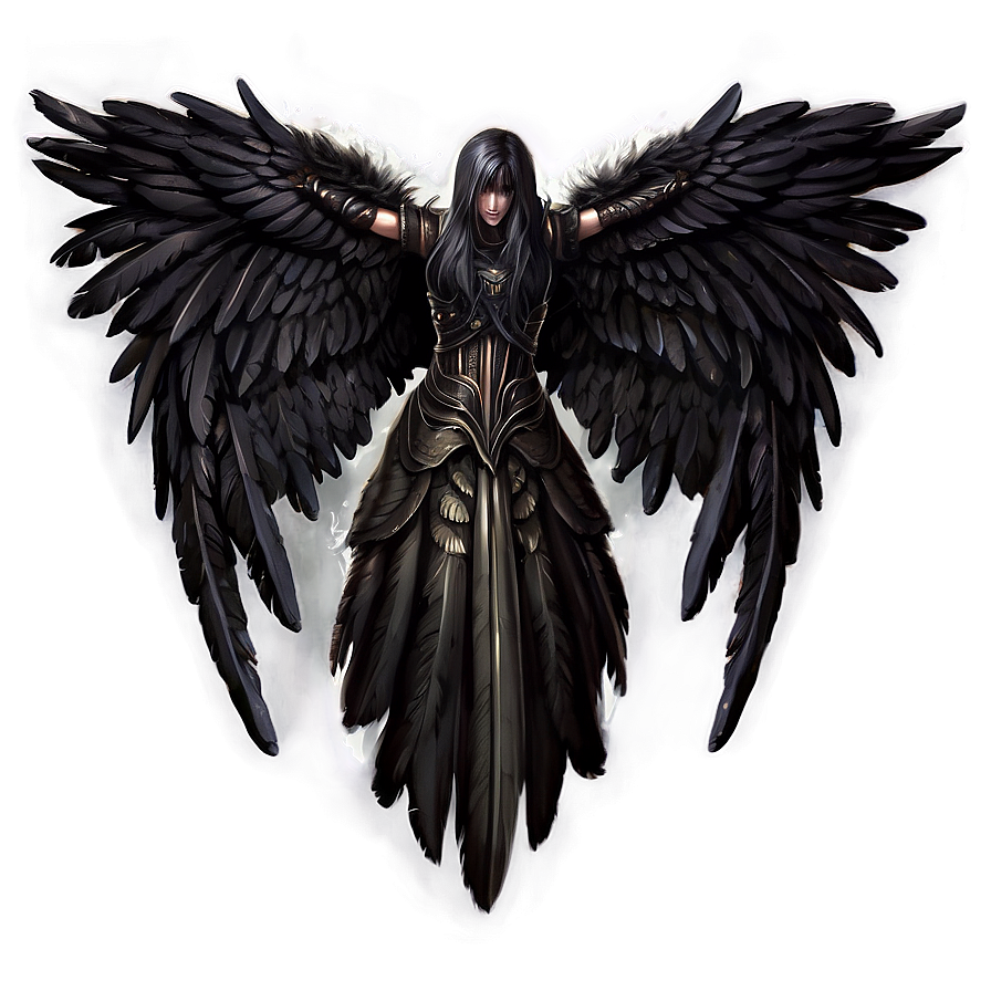 Dark Angel Wings Illustration Png Apq14