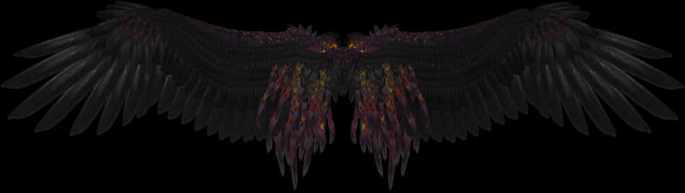 Dark Angel Wings Spread