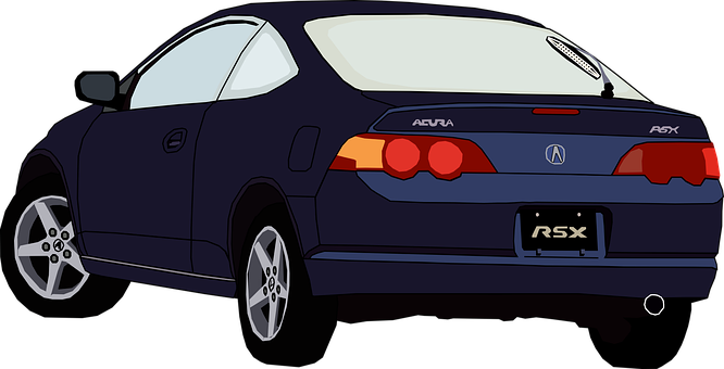 Dark Blue Acura R S X Illustration