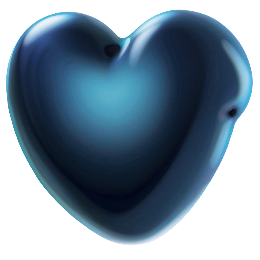 Dark Blue Heart Emoji Png 48