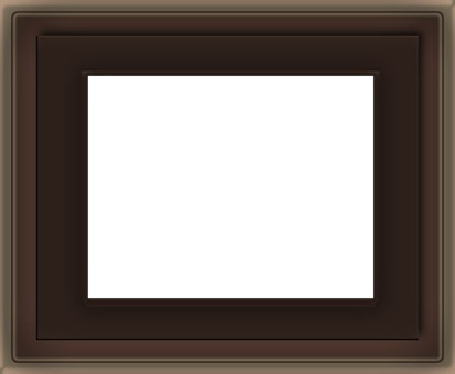 Dark Brown Empty Picture Frame PNG with transparent background