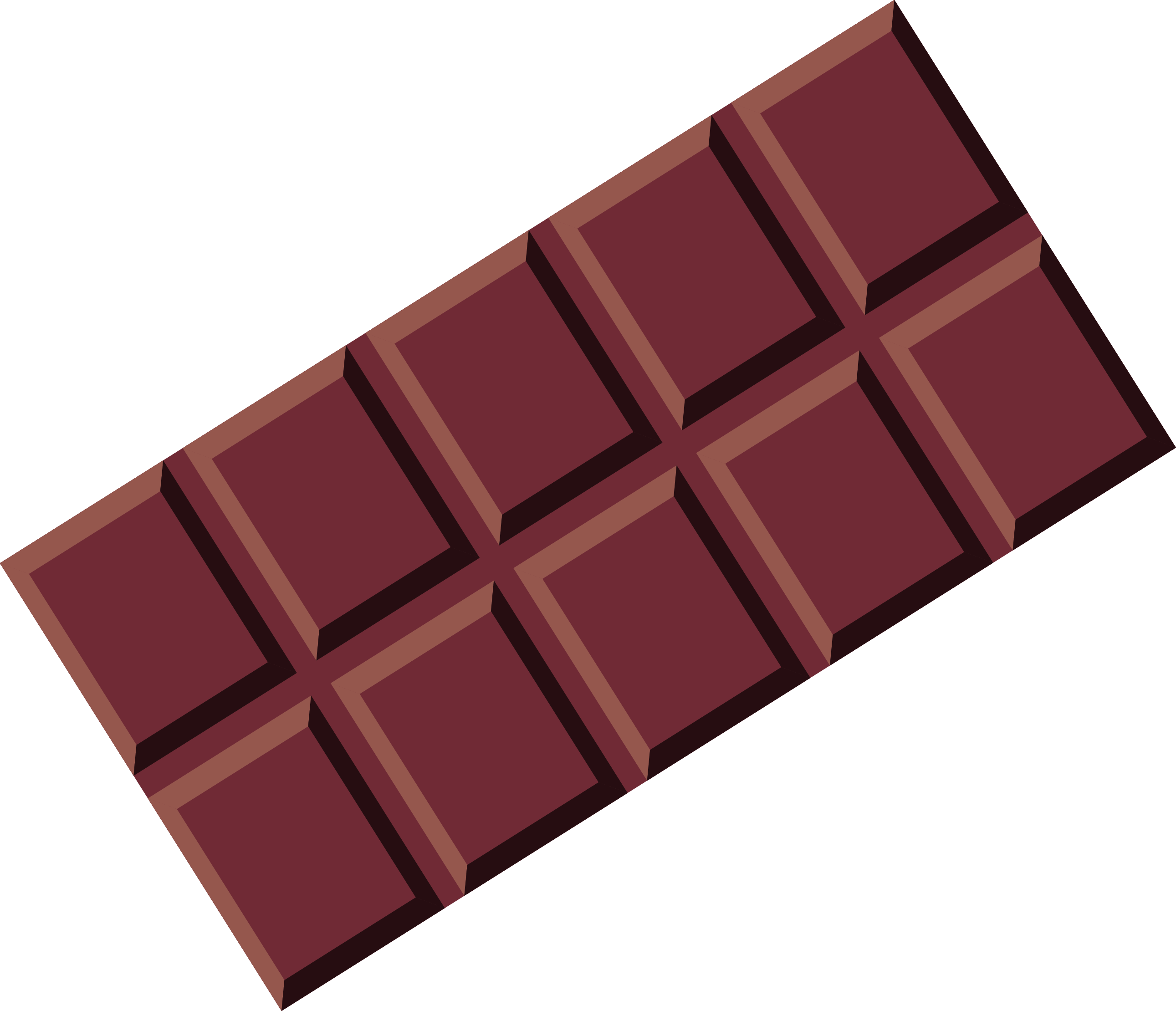 Dark Chocolate Bar Isolated PNG with transparent background
