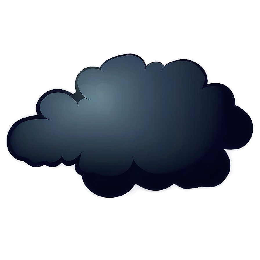 Dark Cloud Vector Silhouette Png 06262024