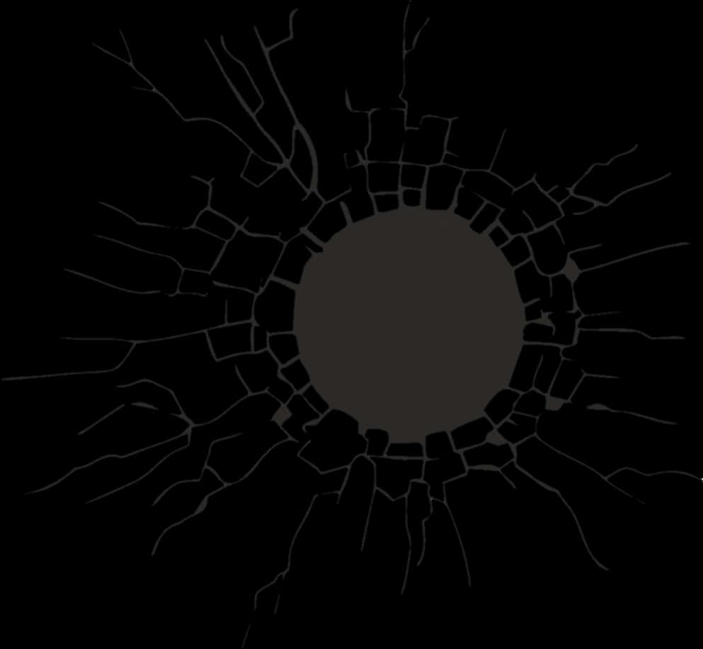Glass Hole Cracking Cracks - Transparent Background Cracked Png, Png Download PNG image with a transparent background, free high-resolution download
