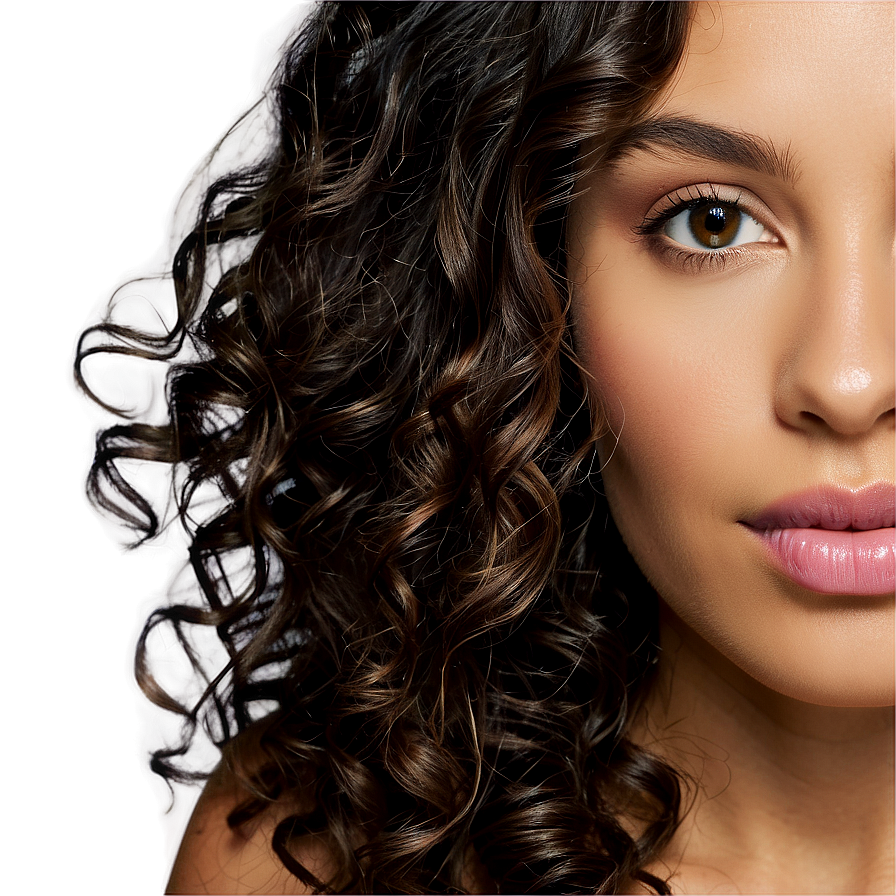 Dark Curly Hair Shine Png Sok82