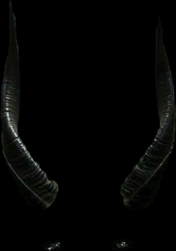 Dark Demonic Horns Isolated PNG with transparent background