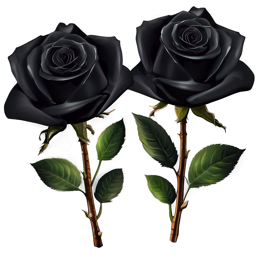 Dark Elegance Black Roses Png 20