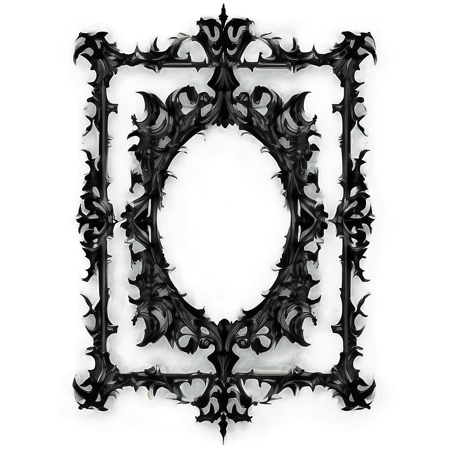 Dark Gothic Frame Png 06262024