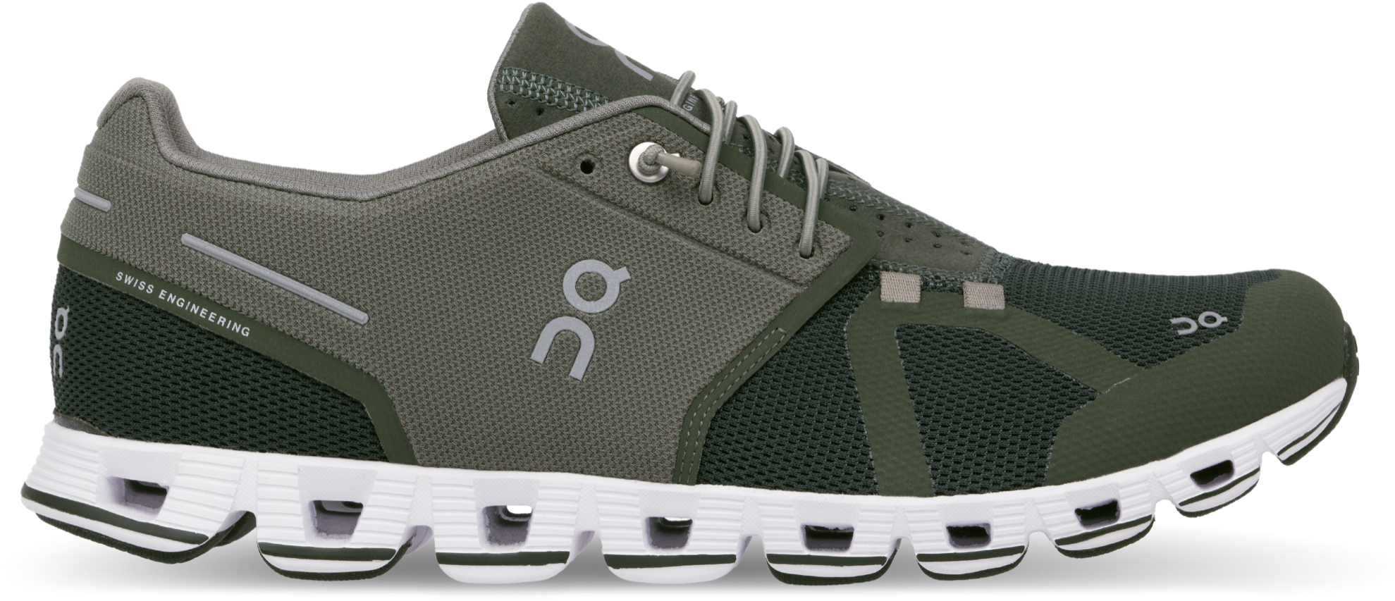 Dark Green Running Shoewith Unique Sole Design