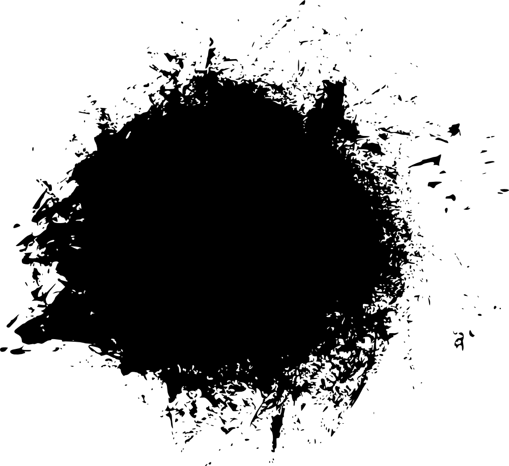 Dark Grunge Splash Texture PNG with transparent background