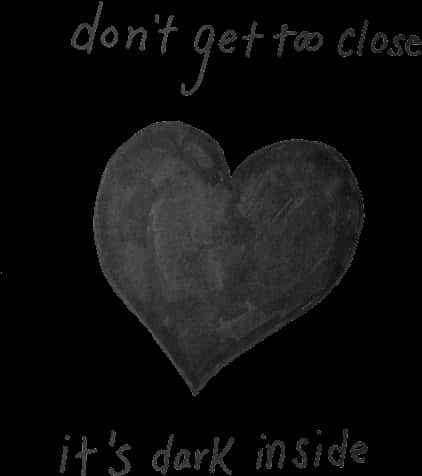 Dark Heart Chalkboard Art