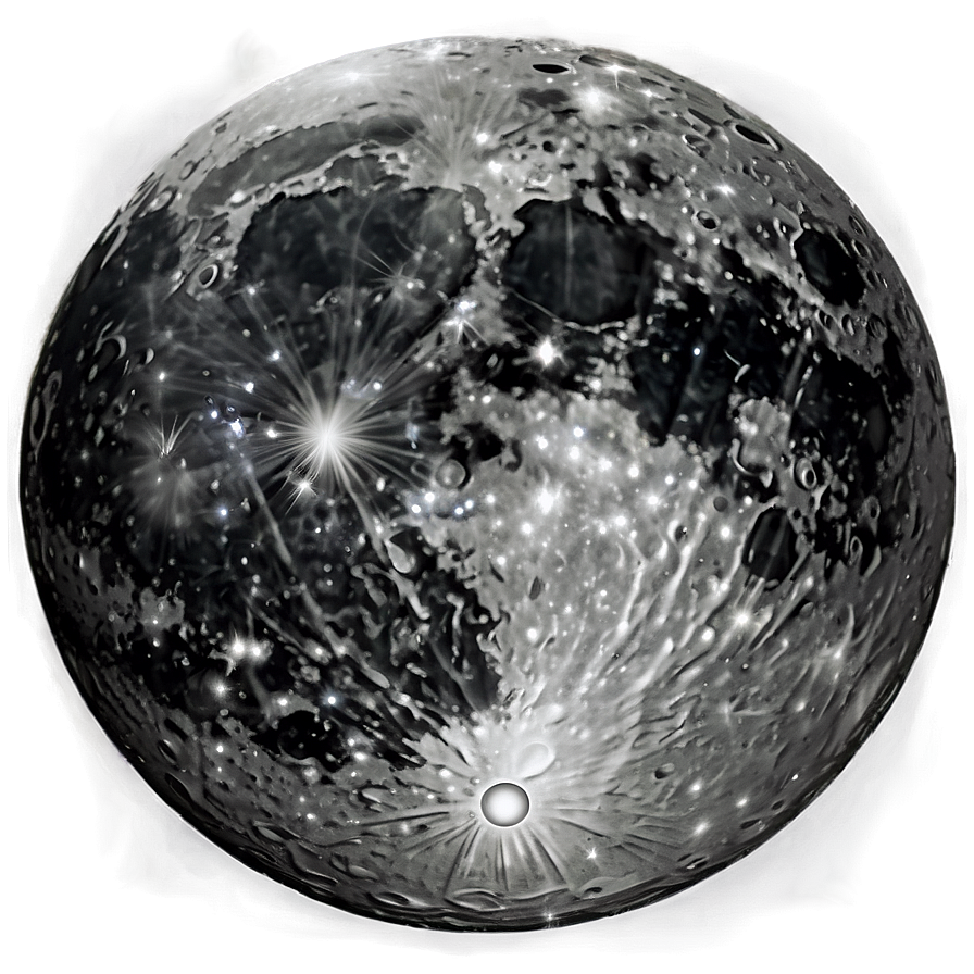 Dark Moon With Stars Png 52