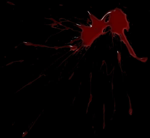 Dark Red Blood Splatter